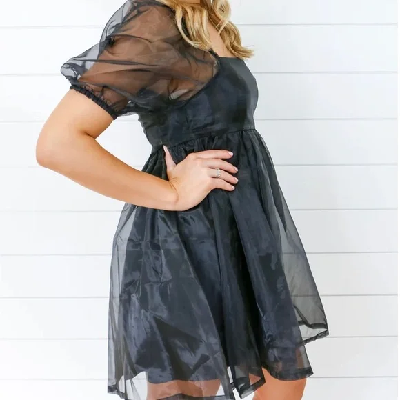 Gaudie & co black babydoll dress - Picture 3 of 4